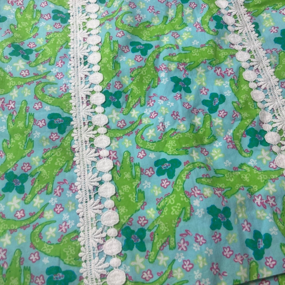 Lilly Pulitzer Alberta Gator Skort Size 6 Blue Green Alligator Golf Tennis - Picture 3 of 7